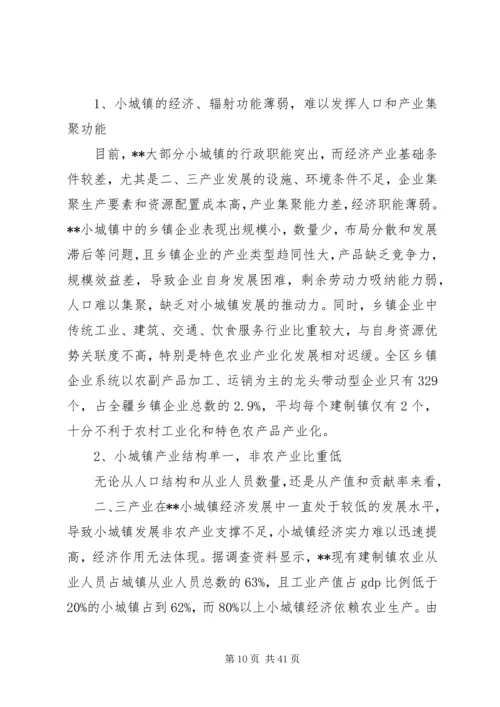 建设小城镇经济计划.docx