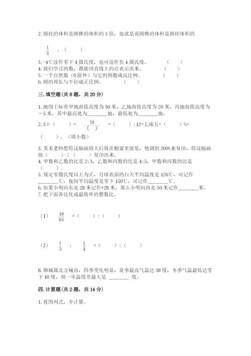 同德县六年级下册数学期末测试卷（历年真题）.docx