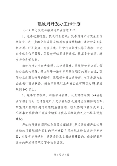 建设局开发办工作计划.docx