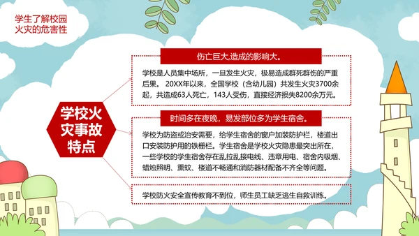小学消防安全校园防火教育PPT模板