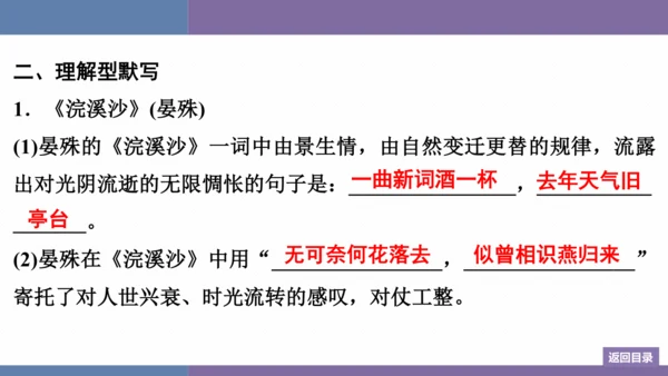 八年级上册第6单元 课外古诗词诵读 训练提升课件(共12张PPT)