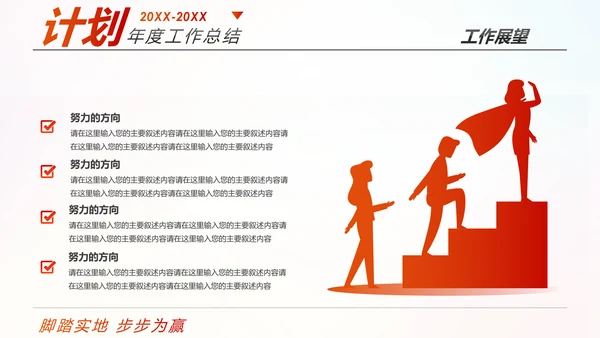 跨越2020新年计划年终总结述职报告PPT
