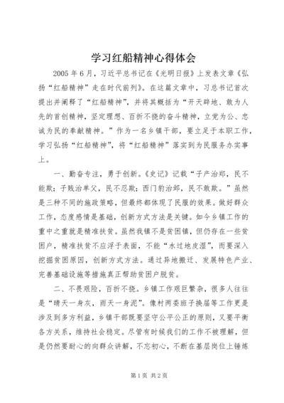 学习红船精神心得体会最新精选.docx