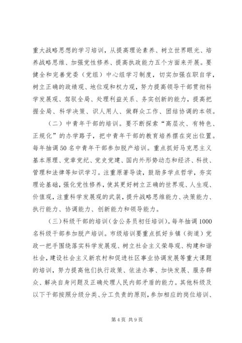 干部教育培训工作计划（市）.docx