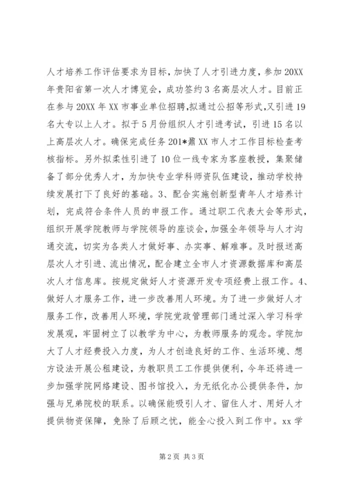 人才工作重点目标任务自查报告.docx