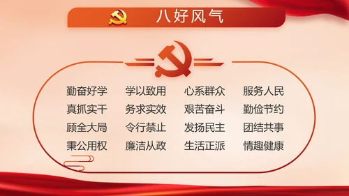 红色大气公安警察派出所动态PPT