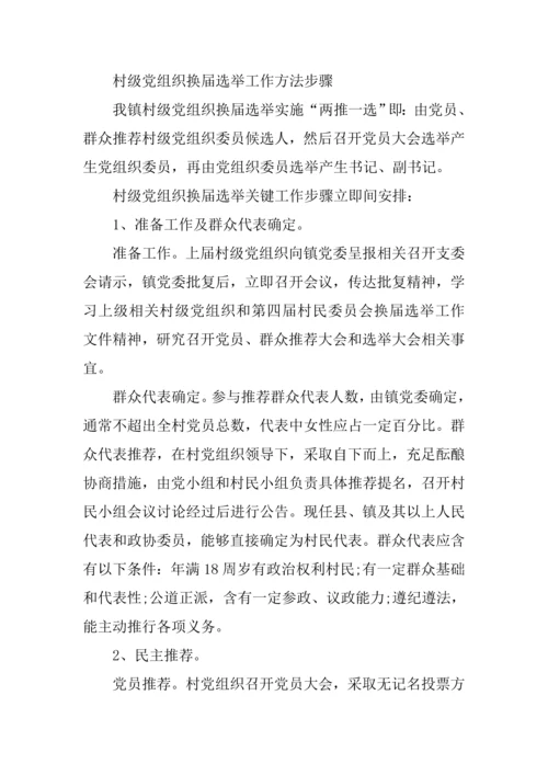 村级党组织和第四届村民委员会换届选举工作实施专项方案.docx