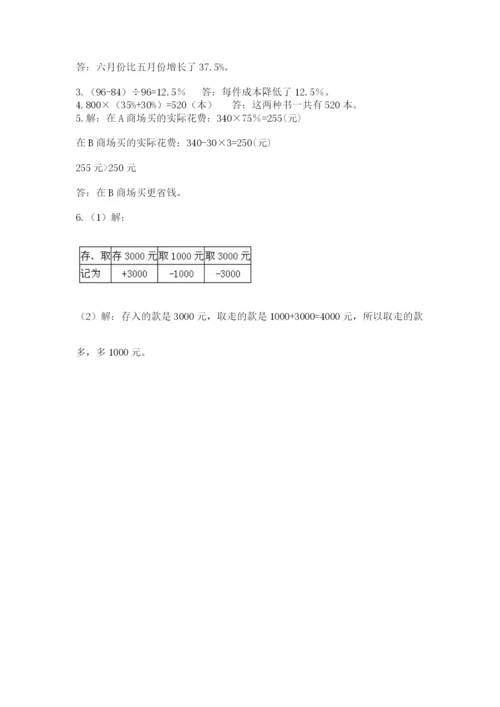 小学六年级下册数学摸底考试题（真题汇编）.docx