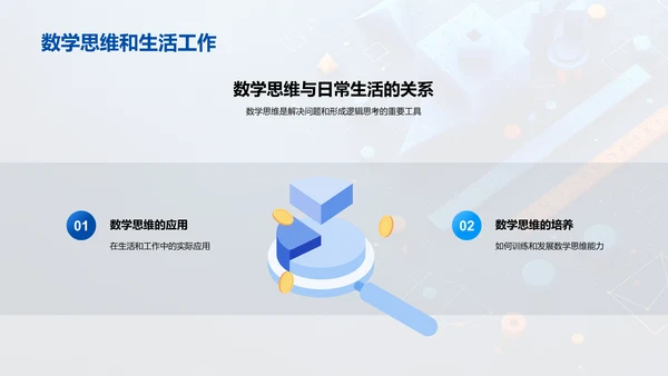 数学思维在生活中的应用PPT模板