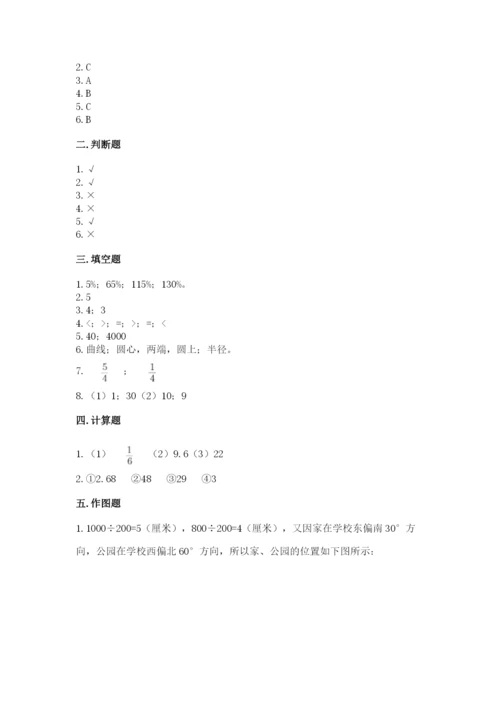 人教版六年级上册数学期末测试卷精品（能力提升）.docx