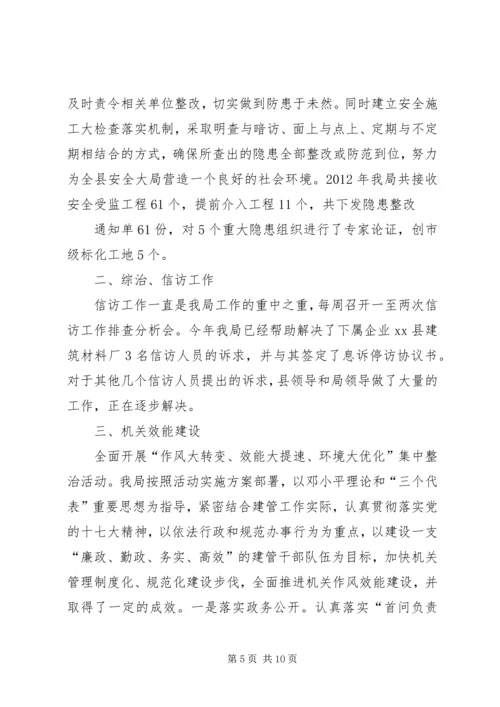 县建筑管理局工作报告.docx