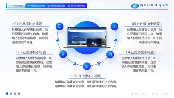 湖南财政经济学院毕业答辩ppt模板