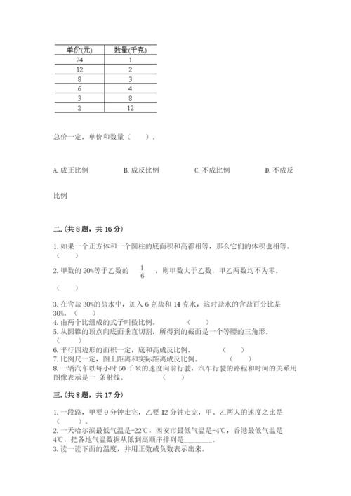 小升初数学综合模拟试卷带答案（综合卷）.docx