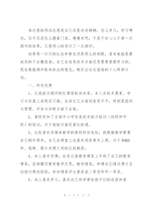 教师信息技术应用能力提升个人研修计划.docx