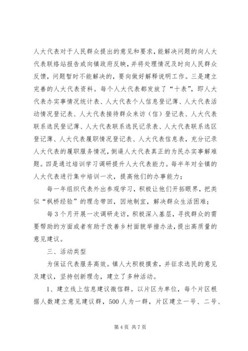 人大代表联络站点建设活动情况.docx