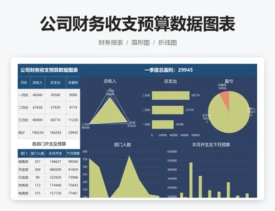 公司财务收支预算数据图表