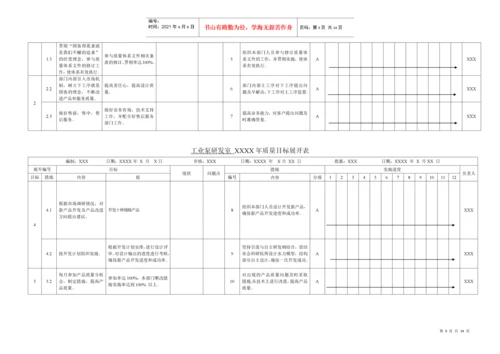 各部门质量目标展开表大全.docx