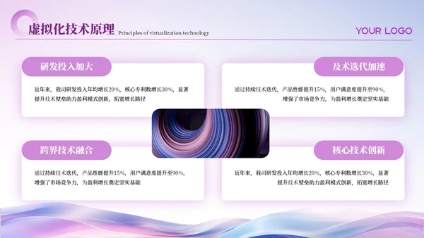 紫色简约风高级IT互联网PPT模板