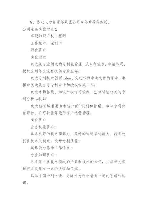 公司法务岗位职责.docx