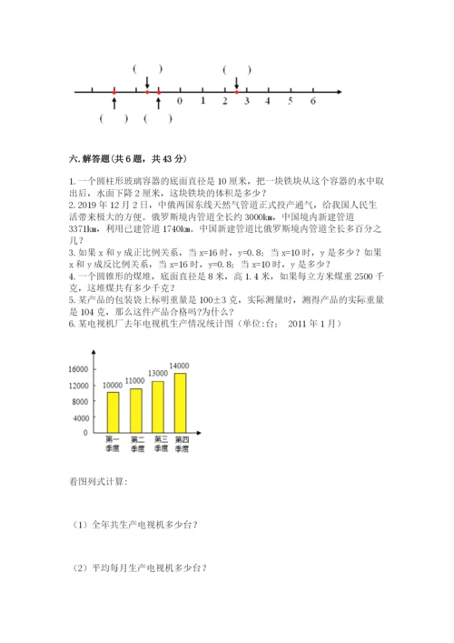 冀教版小学六年级下册数学期末检测试题附答案（培优b卷）.docx