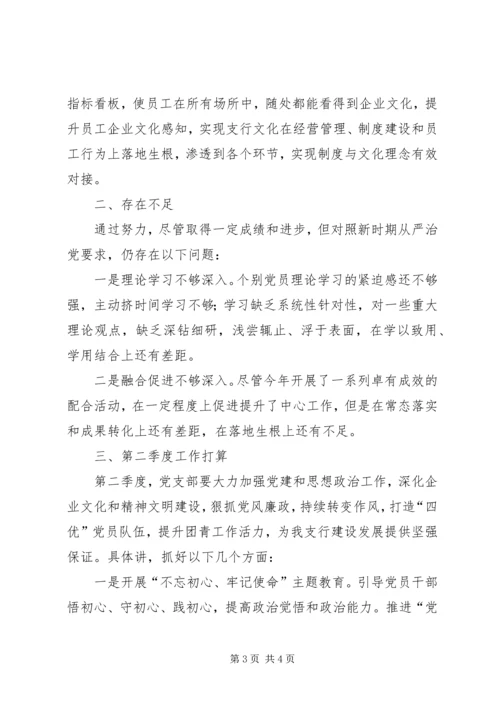 支行第一季度党建工作报告.docx