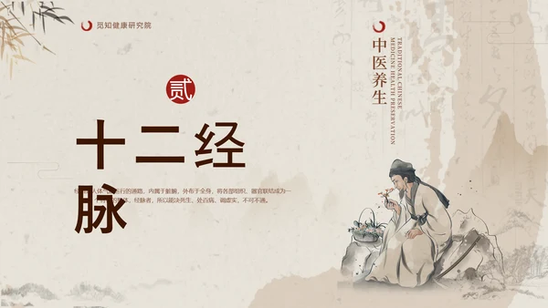 传统中国风中医经络养生PPT课件