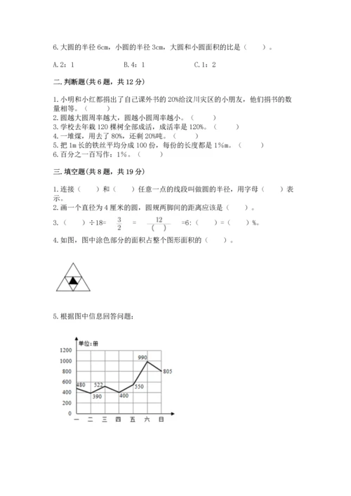 小学数学六年级上册期末模拟卷及答案（名师系列）.docx