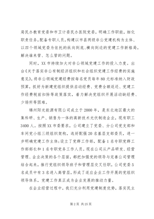 对非公领域党建展开建设五篇.docx