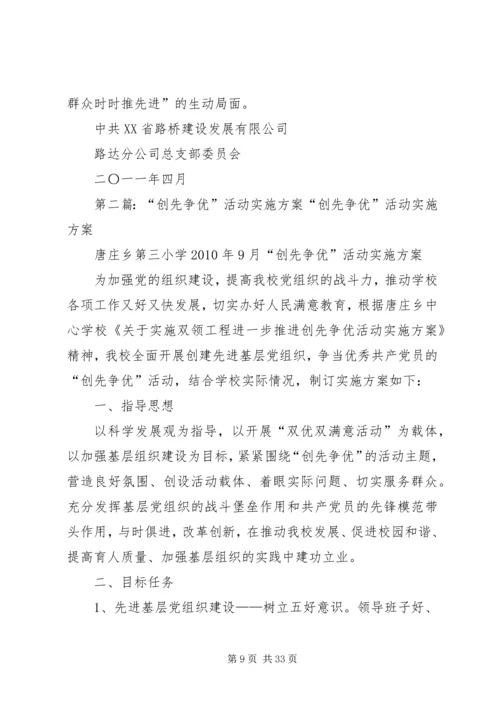 路达分公司开展创先争优活动实施方案.docx