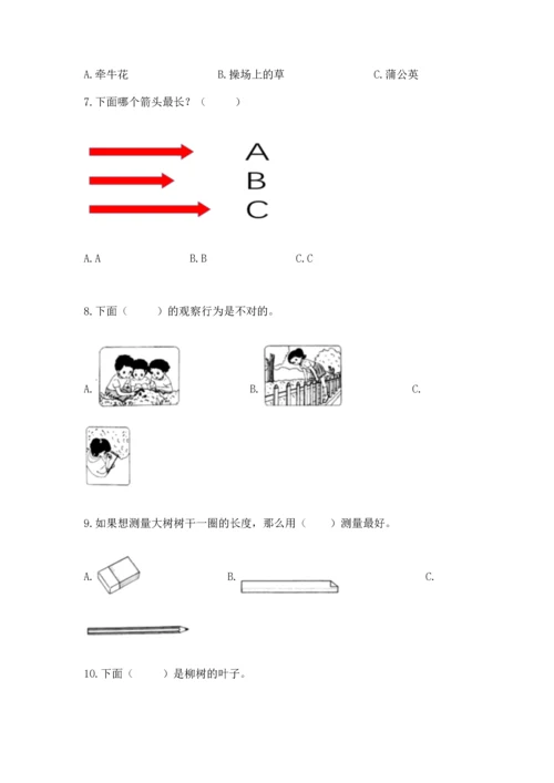 教科版一年级上册科学期末测试卷精品（能力提升）.docx