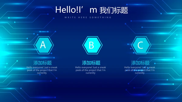 蓝色科技感信息化建设工作总结汇报动态PPT