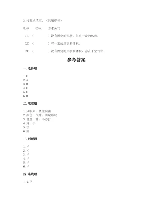 教科版三年级上册科学期末测试卷标准卷.docx