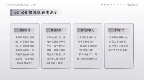紫色简约高端商务风企业文化核心价值观宣传员工培训PPT模板