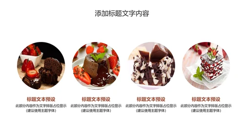 美食巧克力甜点糕点下午茶动态PPT模板