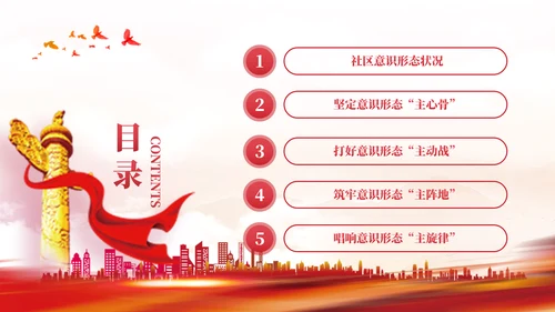 社区意识形态报告PPT党课课件