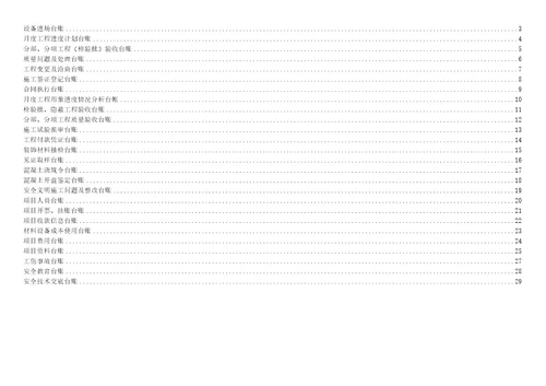 工程项目管理台账培训资料