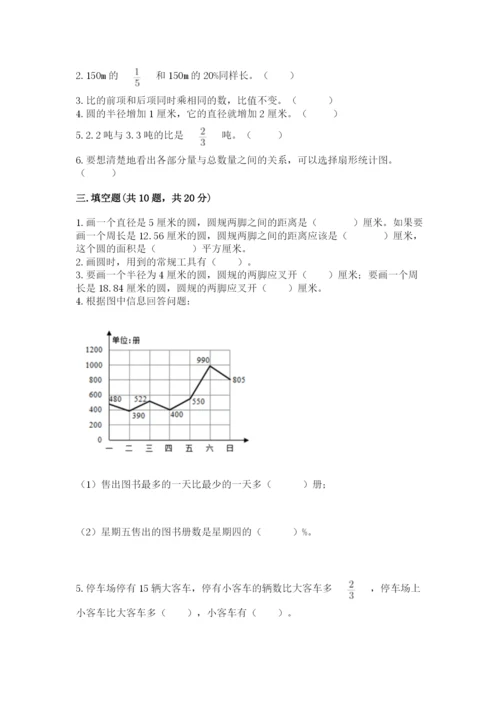 2022六年级上册数学期末测试卷（a卷）word版.docx