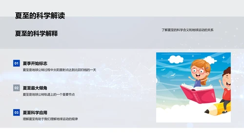 科学解析夏至PPT模板
