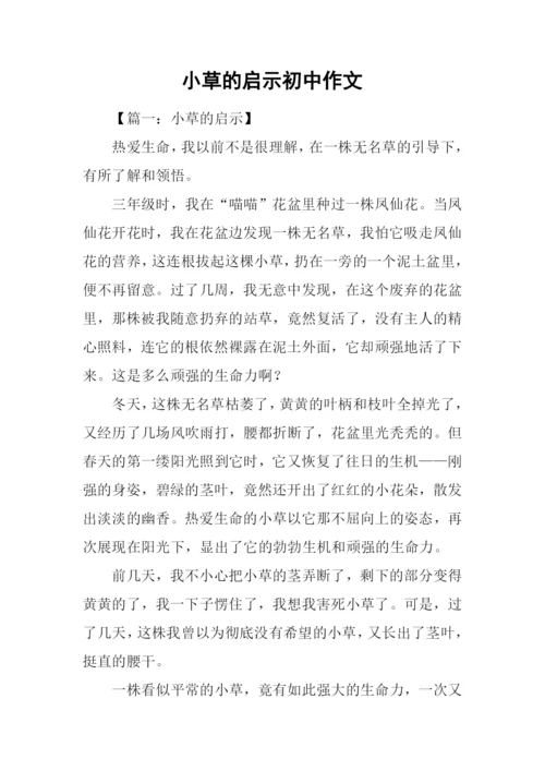 小草的启示初中作文.docx