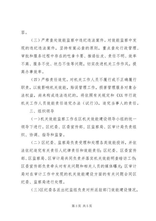 机关效能建设工作计划监察工作方案 (2).docx