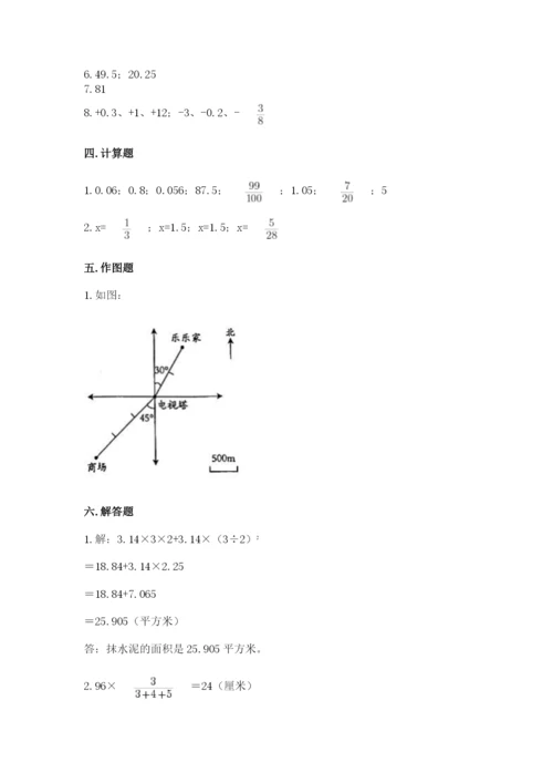 人教版六年级下册数学期末测试卷（考点提分）.docx