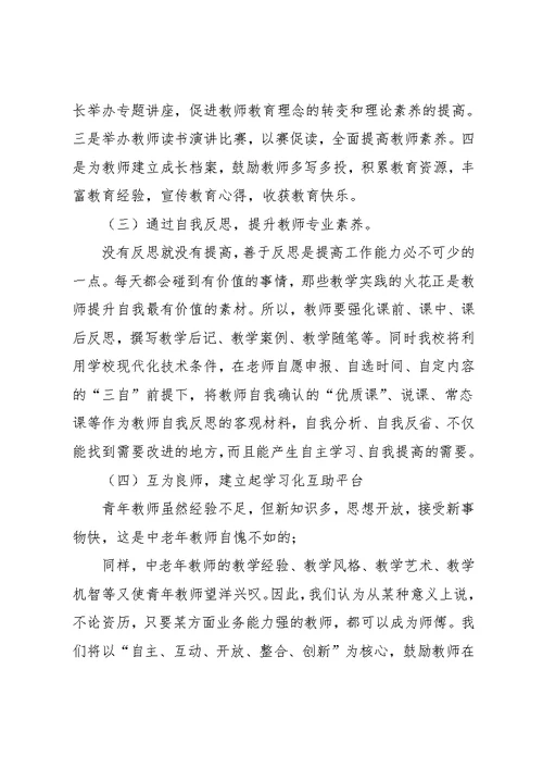 2021年度小学教师专业成长与发展实施方案(共7页)