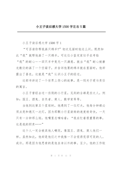 小王子读后感大学1500字左右5篇.docx