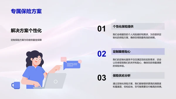 个性化保险服务解读PPT模板