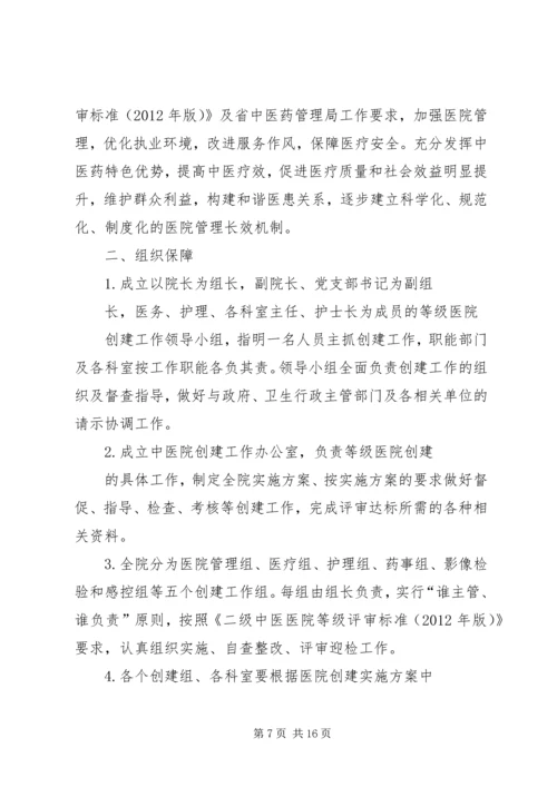 创建二级甲等医院实施方案.docx