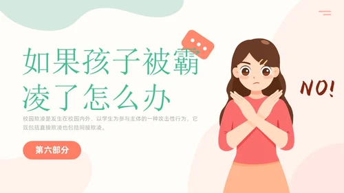 清新简约风大学校园欺凌主题班会拒绝校园霸凌共建和谐校园PPT