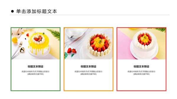甜品蛋糕美食甜点下午茶动态PPT模板