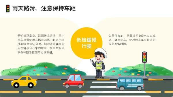 黄色简约风冬季交通安全培训ppt课件