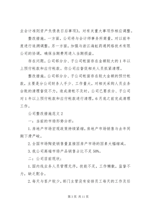 公司整改措施范文.docx