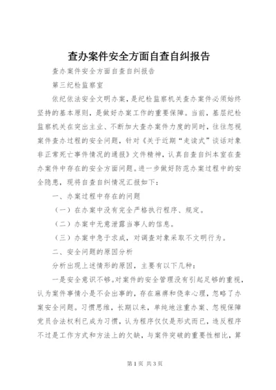 查办案件安全方面自查自纠报告.docx